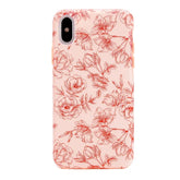 Nude Red Chrome Floral iPhone Case