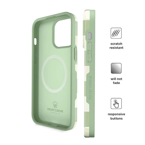 Pistachio Vibe Checkered iPhone Case