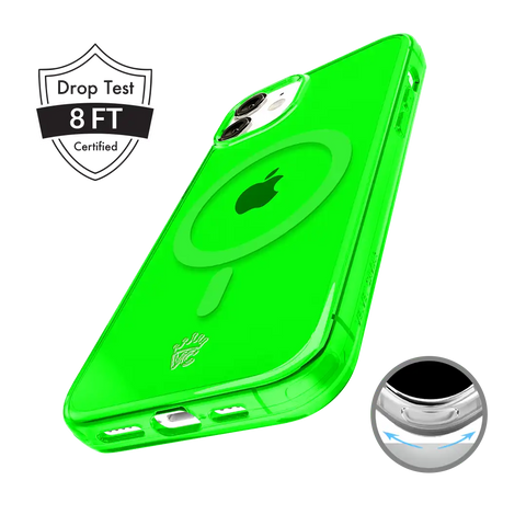 Neon Green Clear iPhone Case