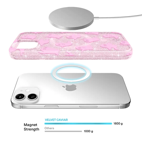 Ghosted Pink Glitter iPhone Case