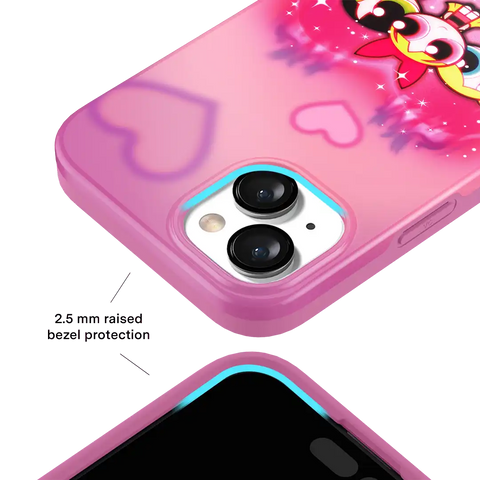 The Powerpuff Girls Airbrush Hearts iPhone Case