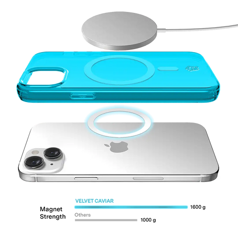 Neon Blue Clear iPhone Case