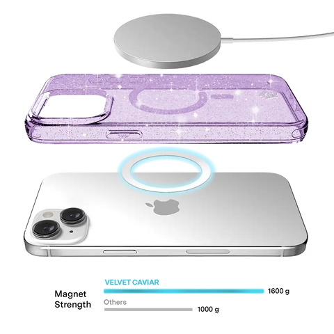 Lilac Stardust Glitter iPhone Case