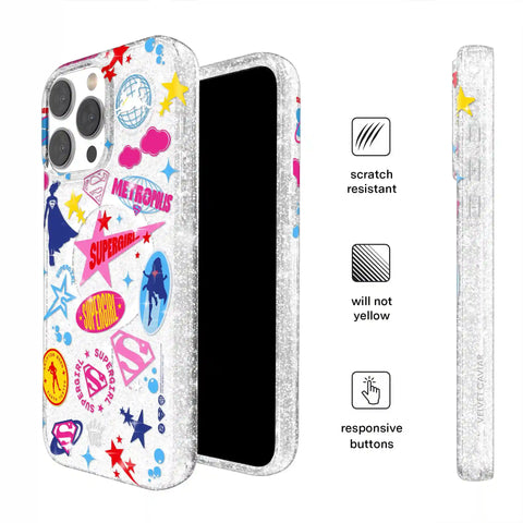Supergirl Krypto Glitter iPhone Case