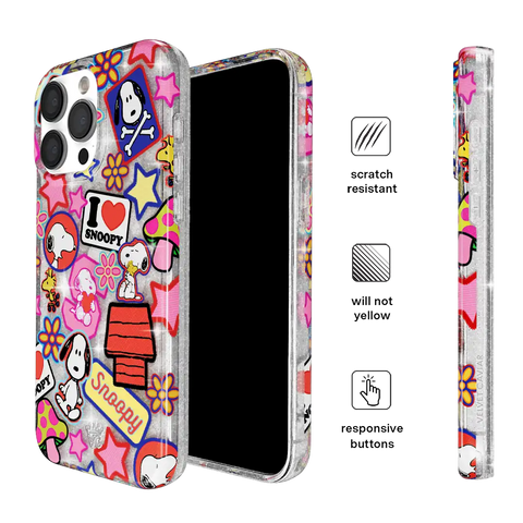 Snoopy Patchwork Glitter iPhone Case
