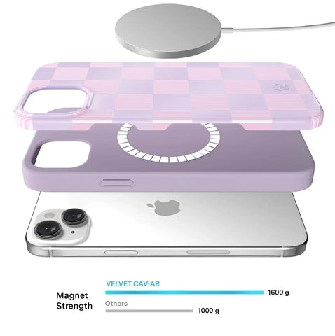 Lilac Vibe Checkered iPhone Case