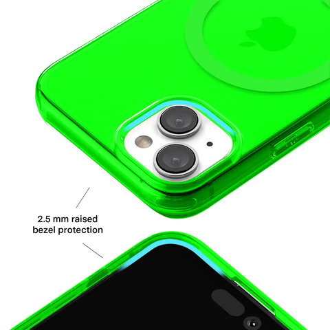 Neon Green Clear iPhone Case