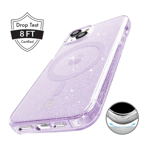 Lilac Stardust Glitter iPhone Case