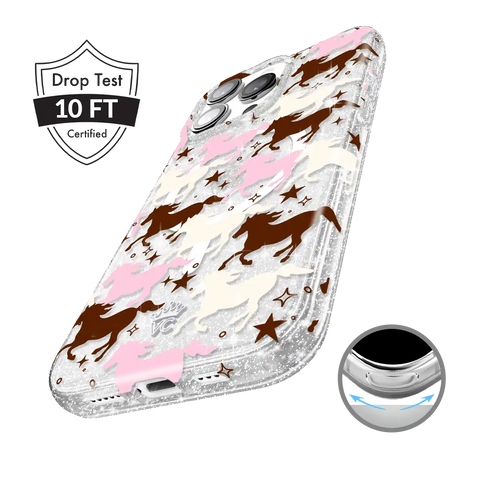 Pink Pony Glitter iPhone Case
