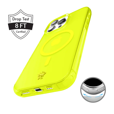 Neon Yellow Clear iPhone Case