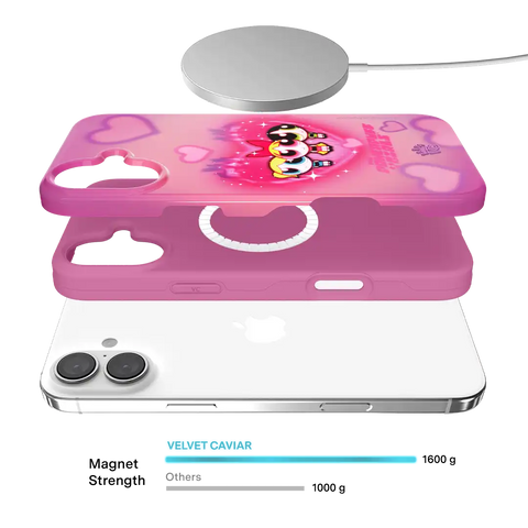 The Powerpuff Girls Airbrush Hearts iPhone Case