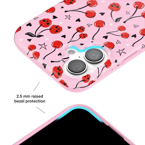 Sour Cherry Skulls iPhone Case