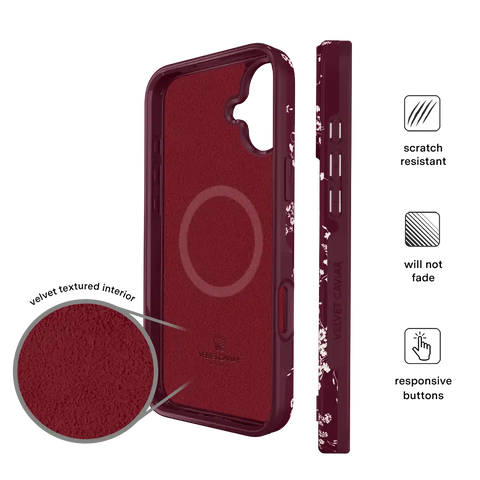 French Burgundy Floral iPhone Case