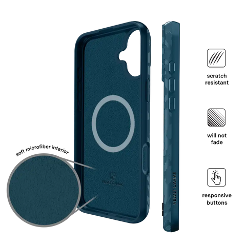 Metallic Navy Leopard iPhone Case