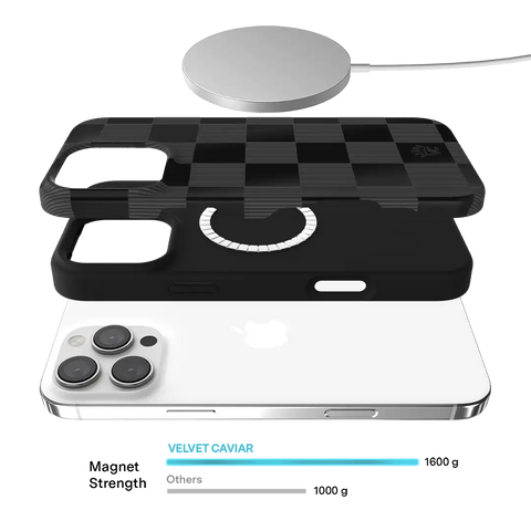 Noir Vibe Checkered iPhone Case
