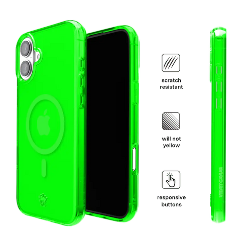 Neon Green Clear iPhone Case