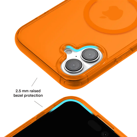 Neon Orange Clear iPhone Case