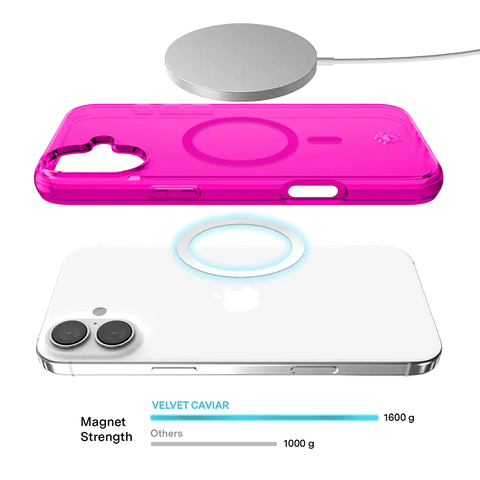 Neon Pink Clear iPhone Case