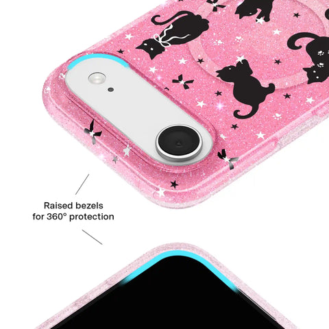 Lucky Kittens Glitter iPhone Case