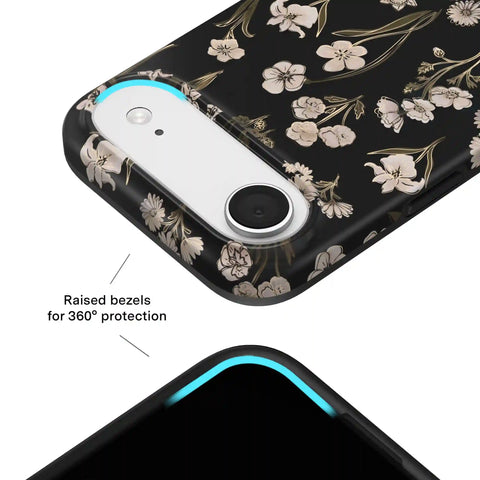 Nightbloom Gold Chrome Floral iPhone Case