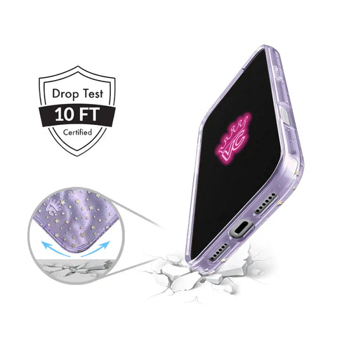 Lilac Celestial Stars iPhone Case