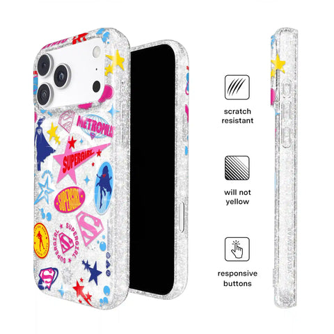 Supergirl Krypto Glitter iPhone Case