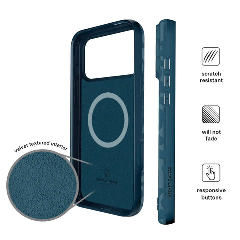 Metallic Navy Leopard iPhone Case