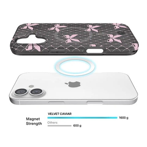 Lacy Pink Bows iPhone Case