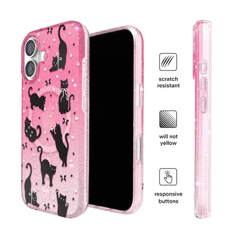 Lucky Kittens Glitter iPhone Case