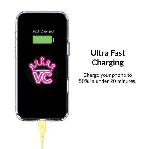 Butter Yellow Fast Charging Set, Dual Port Wall Adapter + 6ft USB-C Cable