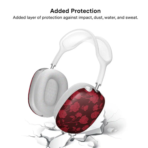 Dark Cherry Floral AirPod Max Case