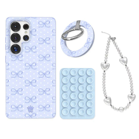 Lovely Blue Bows Samsung Bundle Set