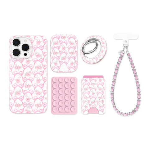 Lovely Pink Bows iPhone Bundle Set