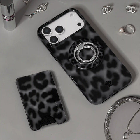 It Girl Black Leopard MagSafe Grip Ring