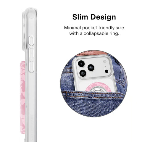 Magical Mauve Floral MagSafe Grip Ring