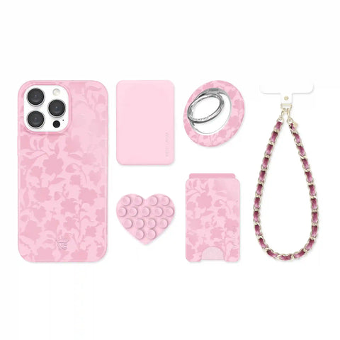 Magical Mauve Floral iPhone Bundle Set