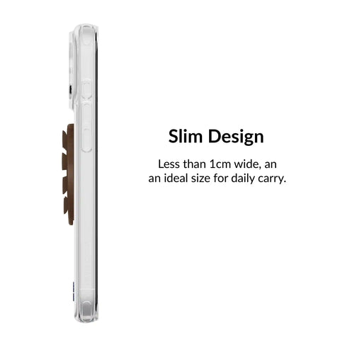 Espresso Brown Heart MagSafe MightyGrip