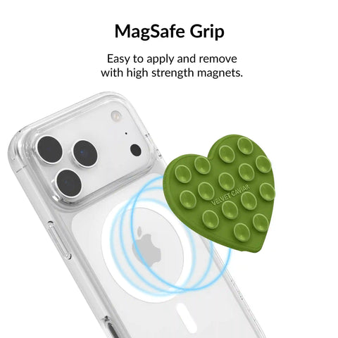 Matcha Green Heart MagSafe MightyGrip
