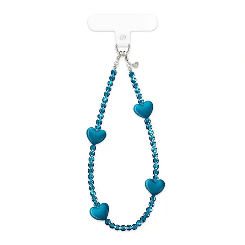 Navy Heart Phone Charm