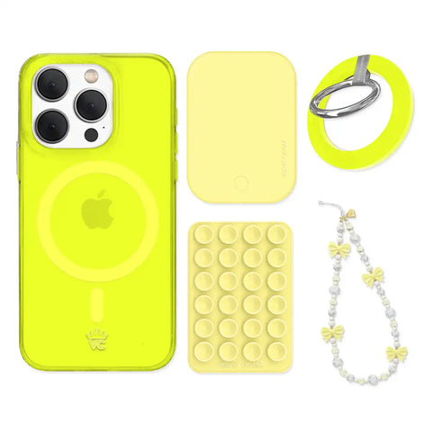Neon Yellow iPhone Bundle Set - Grip