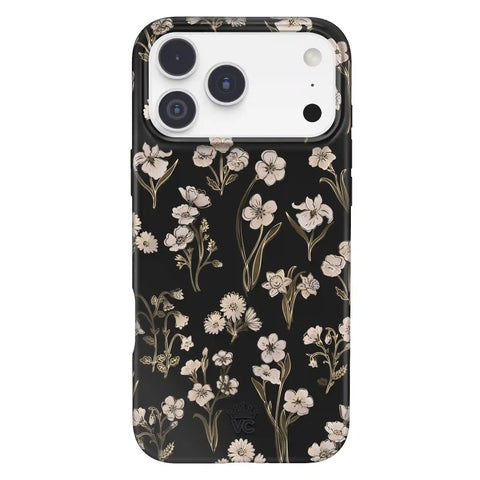 Nightbloom Gold Chrome Floral iPhone Case