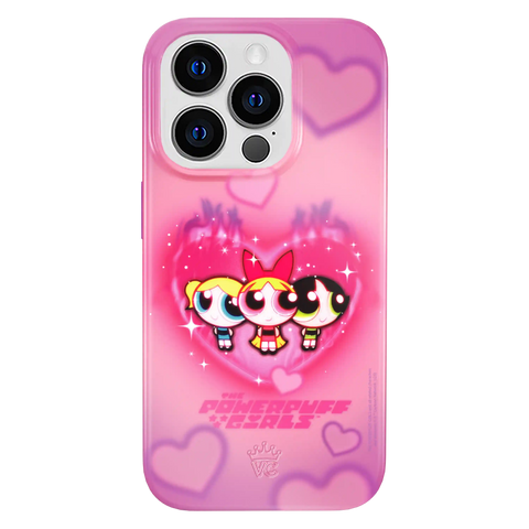 The Powerpuff Girls Airbrush Hearts iPhone Case