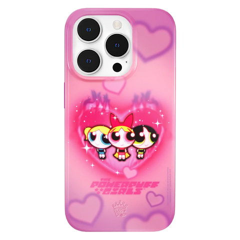 The Powerpuff Girls Airbrush Hearts iPhone Case