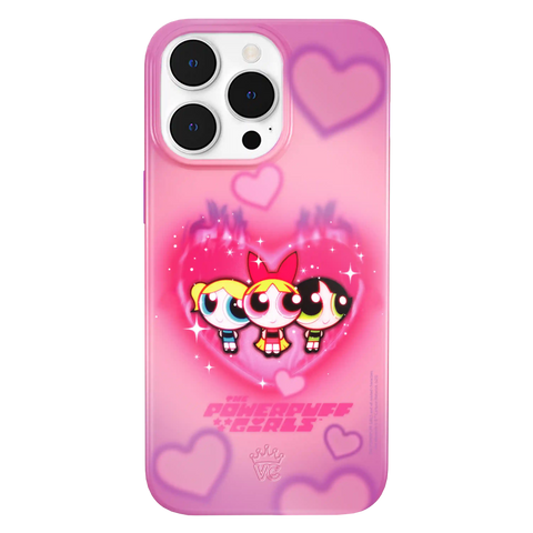 The Powerpuff Girls Airbrush Hearts iPhone Case