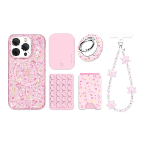 Pink Hanukkah Glitter iPhone Bundle