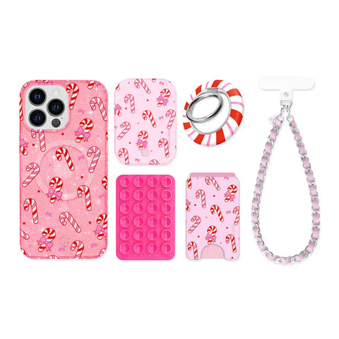 Pink Peppermint Princess iPhone Bundle Set