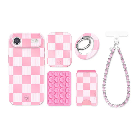 Pink Vibe Checker iPhone Bundle Set