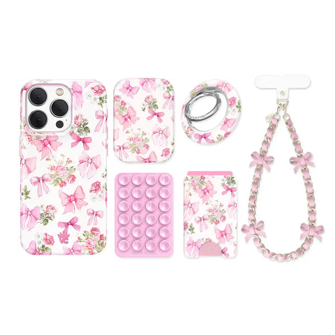 Posie Pink Bows iPhone Bundle Set
