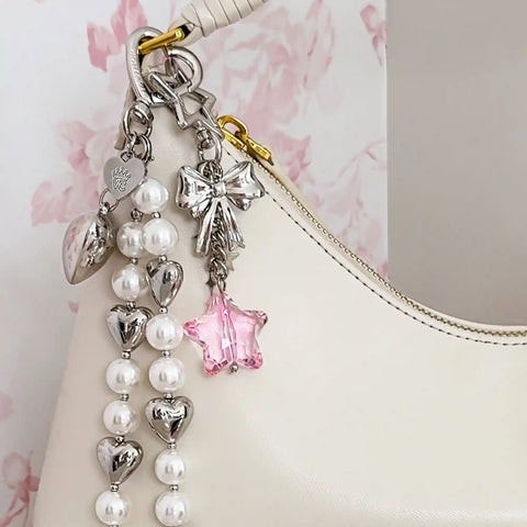 Silver Heart Drip Bag Charm