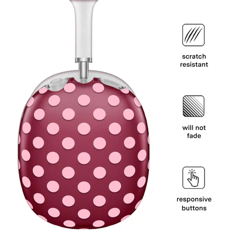 Raspberry Polka Dots AirPod Max Case